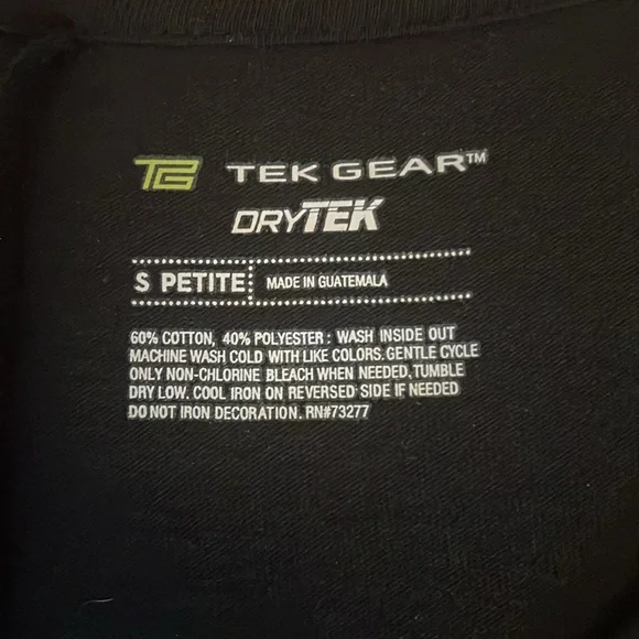 Tek Gear long sleeved V neck T shirt size Small Petite - Picture 5 of 6